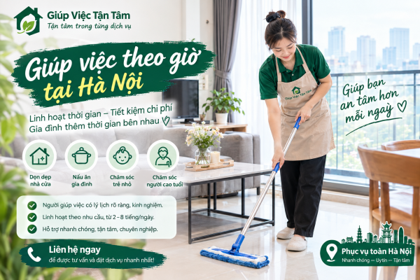 Tìm giúp việc theo giờ tại Hà Nội uy tín, linh hoạt, phù hợp nhu cầu gia đình